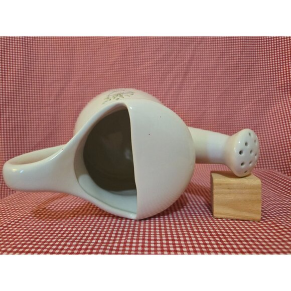 Rae Dunn Artisan Collection White Ceramic Mini Watering Can "Sprout" - Picture 5 of 5